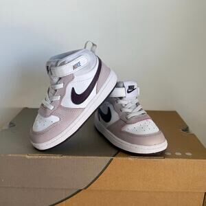 Nike Court Borough Mid “Platinum Violet” Toddler Sneakers - SZ 8 C